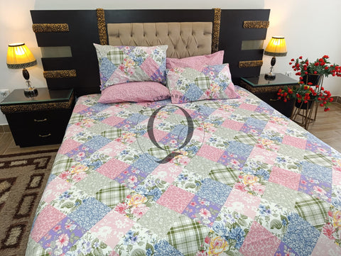 PC-1227: 4 Pillows Cotton Bed Sheet