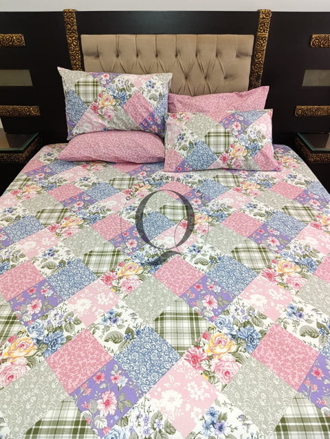 PC-1227: 4 Pillows Cotton Bed Sheet