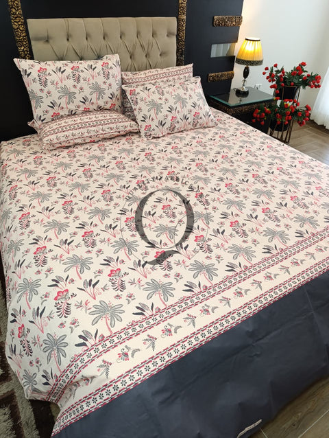 PC-1230: 4 Pillows Cotton Bed Sheet