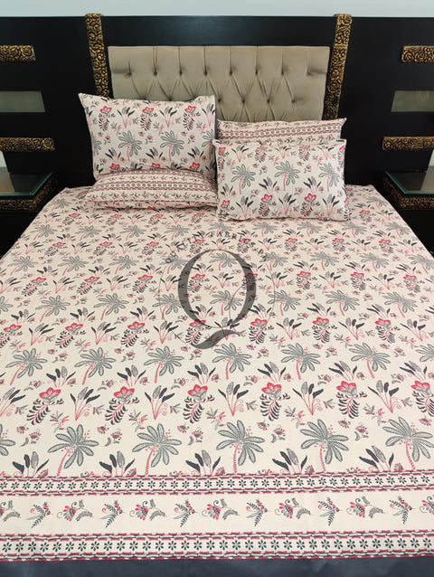 PC-1230: 4 Pillows Cotton Bed Sheet