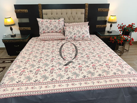 PC-1230: 4 Pillows Cotton Bed Sheet