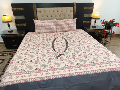 PC-1230: 4 Pillows Cotton Bed Sheet