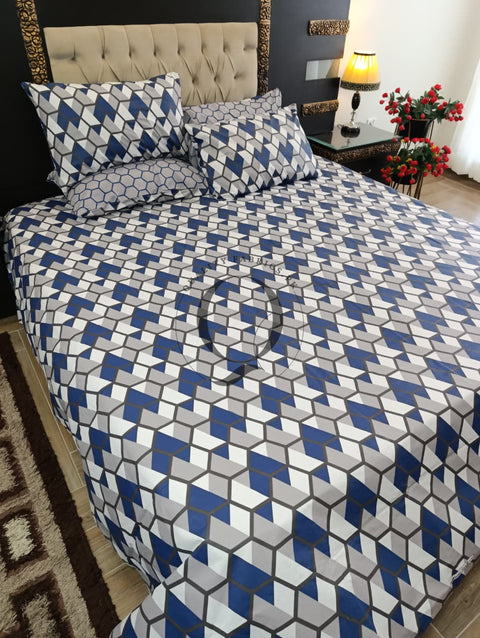 PC-1232: 4 Pillows Cotton Bed Sheet