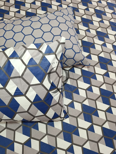 PC-1232: 4 Pillows Cotton Bed Sheet