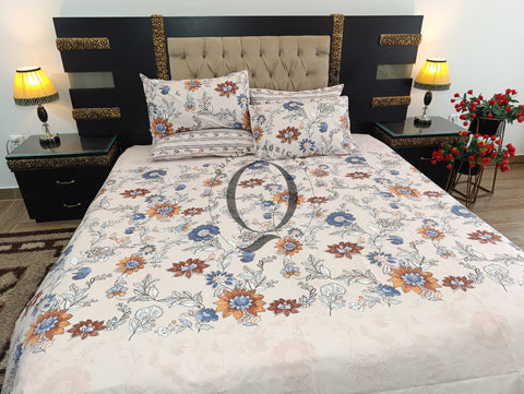 PC-1233: 4 Pillows Cotton Bed Sheet