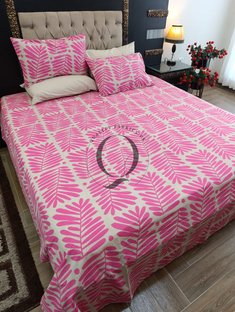 PC-1234: 4 Pillows Cotton Bed Sheet