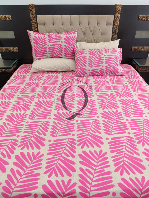 PC-1234: 4 Pillows Cotton Bed Sheet