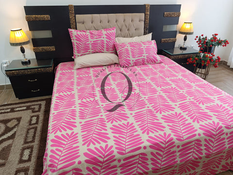 PC-1234: 4 Pillows Cotton Bed Sheet