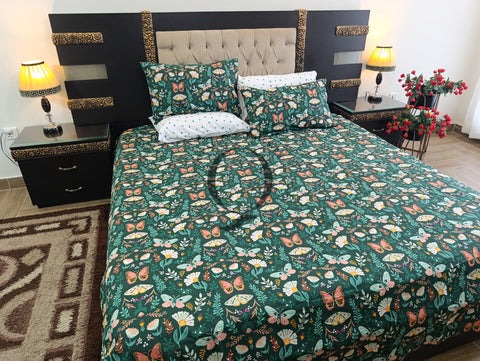 PC-1236: 4 Pillows Cotton Bed Sheet