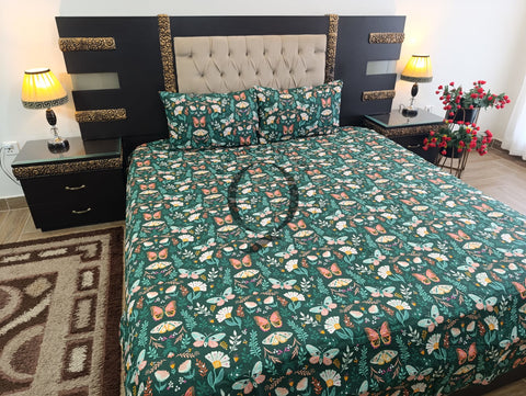 PC-1236: 4 Pillows Cotton Bed Sheet