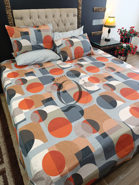 PC-1238: 4 Pillows Cotton Bed Sheet