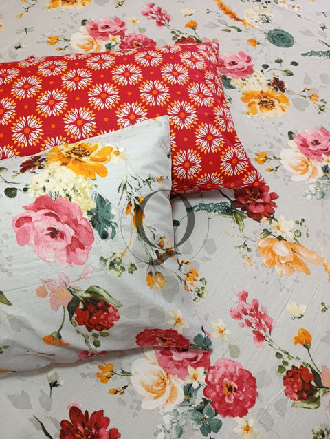 PC-1242: 4 Pillows Cotton Bed Sheet