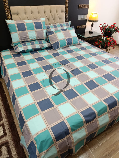 PC-1243: 4 Pillows Cotton Bed Sheet