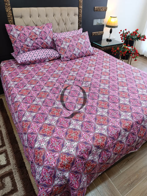 PC-1244: 4 Pillows Cotton Bed Sheet