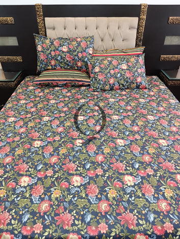 PC-1245: 4 Pillows Cotton Bed Sheet