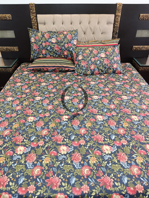 PC-1245: 4 Pillows Cotton Bed Sheet