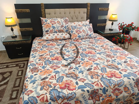 PC-1246: 4 Pillows Cotton Bed Sheet