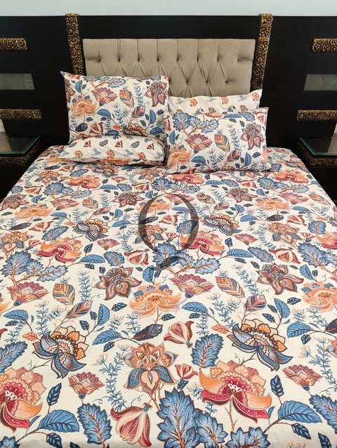 PC-1246: 4 Pillows Cotton Bed Sheet