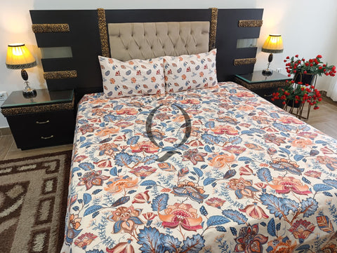 PC-1246: 4 Pillows Cotton Bed Sheet