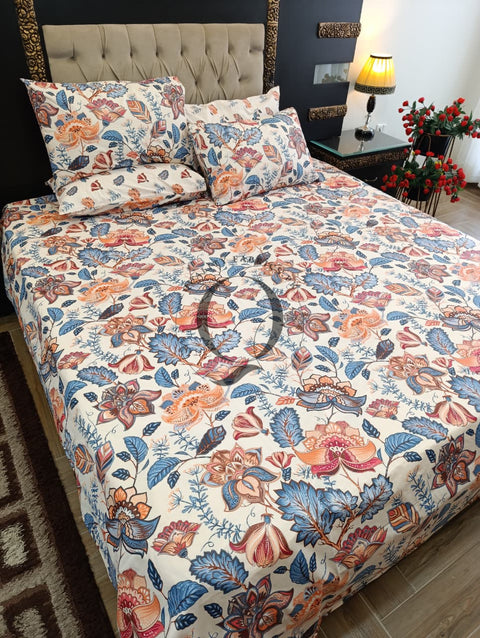 PC-1246: 4 Pillows Cotton Bed Sheet