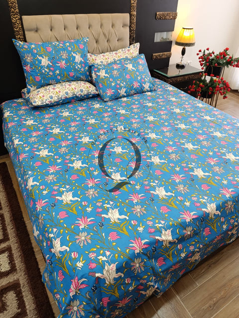 PC-1247: 4 Pillows Cotton Bed Sheet