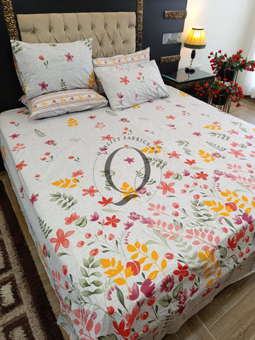 PC-1248: 4 Pillows Cotton Bed Sheet