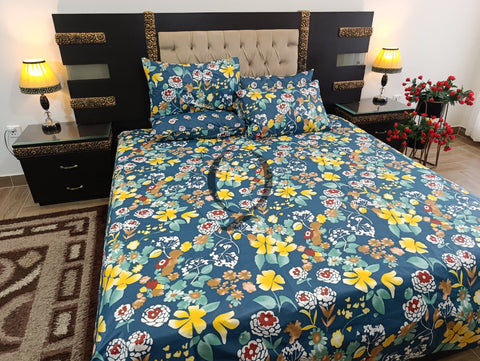 PC-1249: 4 Pillows Cotton Bed Sheet