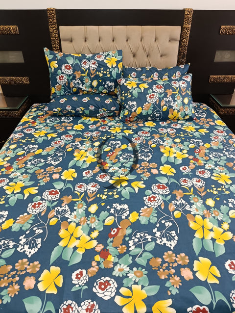 PC-1249: 4 Pillows Cotton Bed Sheet