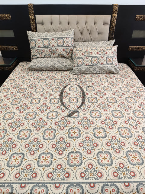 PC-1252: 4 Pillows Cotton Bed Sheet