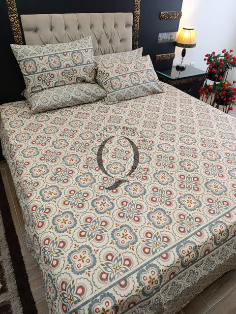 PC-1252: 4 Pillows Cotton Bed Sheet