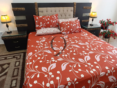 PC-1253: 4 Pillows Cotton Bed Sheet