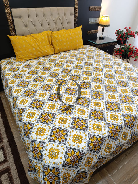 PC-1256: 4 Pillows Cotton Bed Sheet