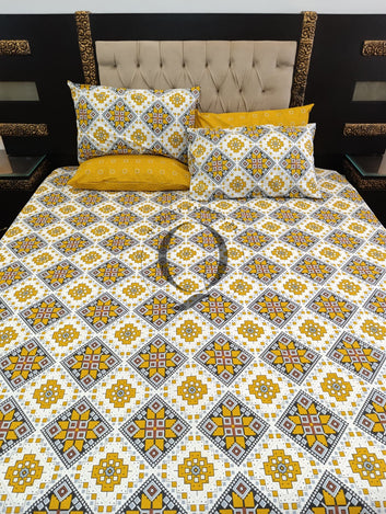 PC-1256: 4 Pillows Cotton Bed Sheet