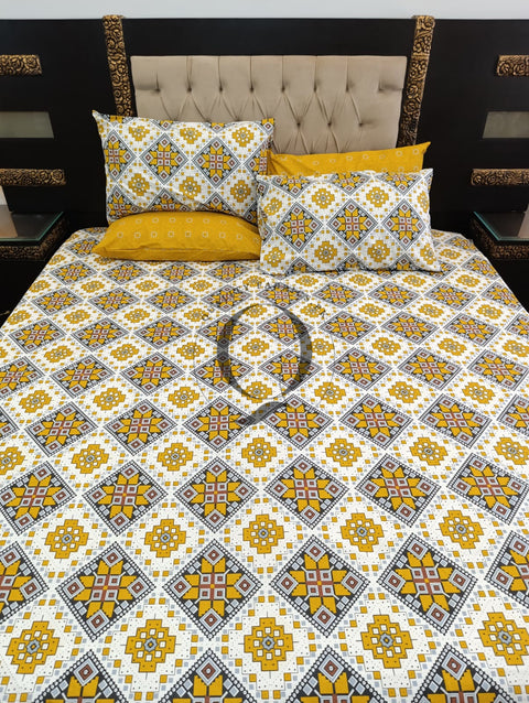 PC-1256: 4 Pillows Cotton Bed Sheet