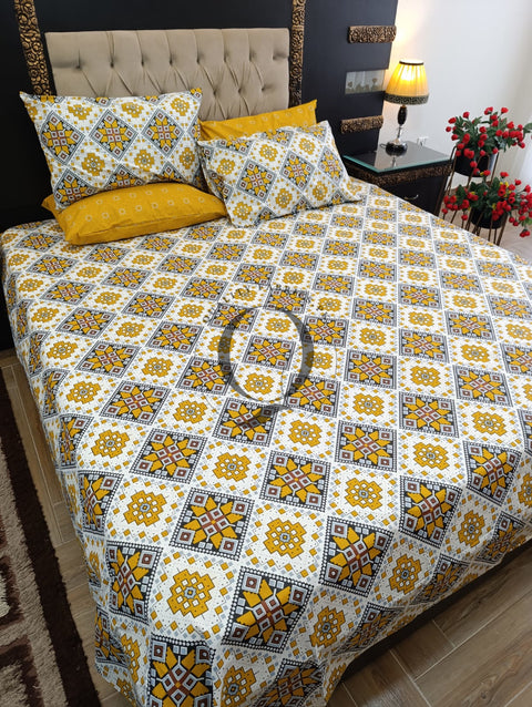 PC-1256: 4 Pillows Cotton Bed Sheet