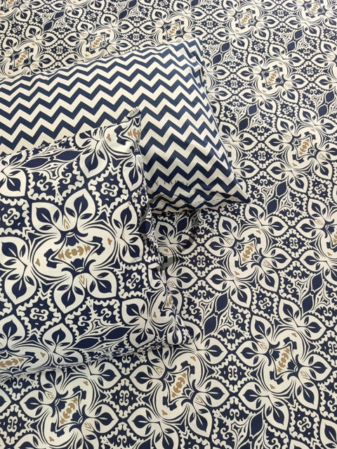 PC-1257: 4 Pillows Cotton Bed Sheet