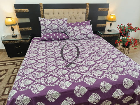 PC-1258: 4 Pillows Cotton Bed Sheet