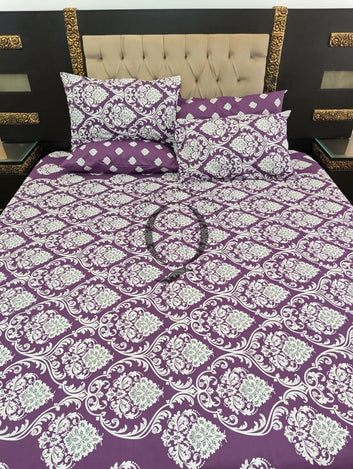 PC-1258: 4 Pillows Cotton Bed Sheet