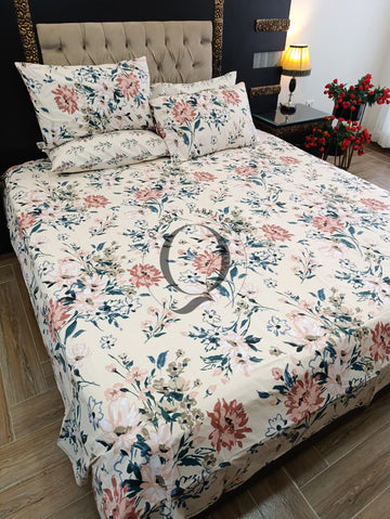 PC-1261: 4 Pillows Cotton Bed Sheet