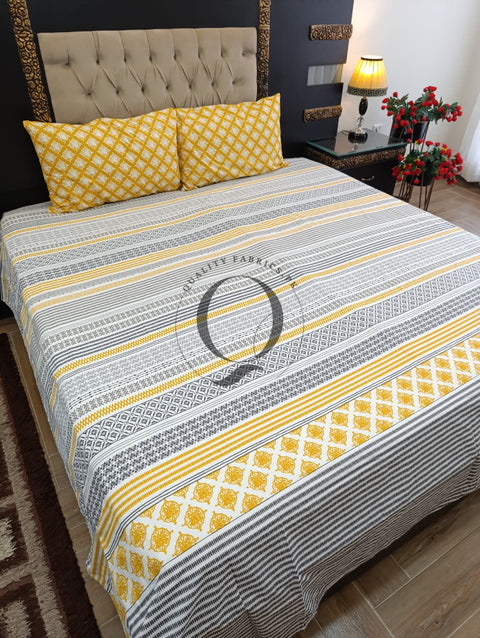 PC-1267: 4 Pillows Cotton Bed Sheet