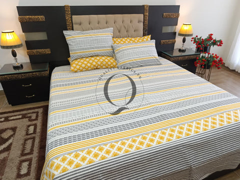 PC-1267: 4 Pillows Cotton Bed Sheet