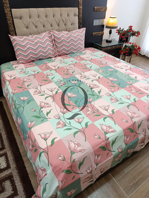 PC-1268: 4 Pillows Cotton Bed Sheet