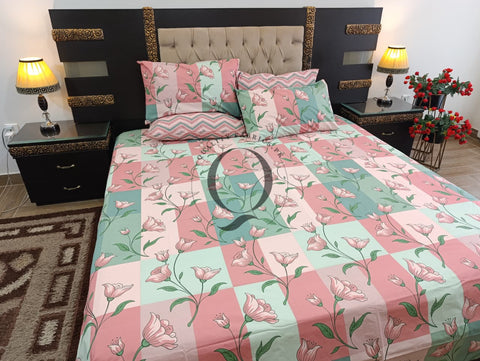 PC-1268: 4 Pillows Cotton Bed Sheet