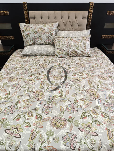 PC-1269: 4 Pillows Cotton Bed Sheet