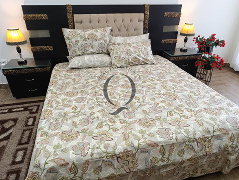 PC-1269: 4 Pillows Cotton Bed Sheet