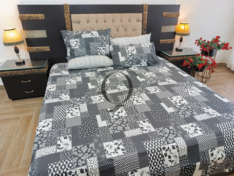 PC-1270: 4 Pillows Cotton Bed Sheet