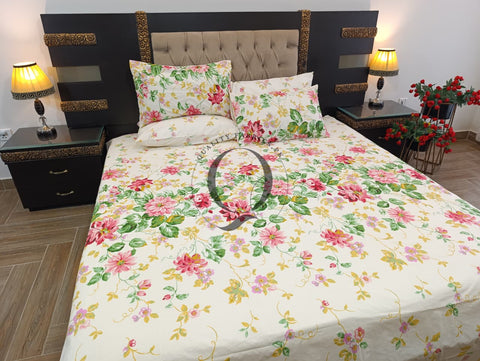 PC-1271: 4 Pillows Cotton Bed Sheet