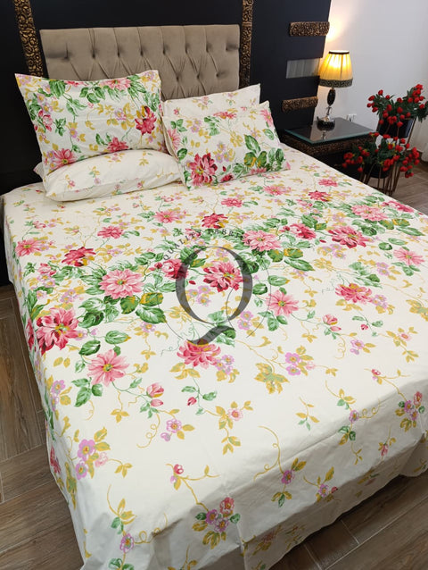 PC-1271: 4 Pillows Cotton Bed Sheet