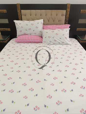 PC-1273: 4 Pillows Cotton Bed Sheet