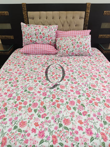 PC-1276: 4 Pillows Cotton Bed Sheet